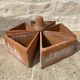 Set of 5 triangular pots for terracotta aromatics