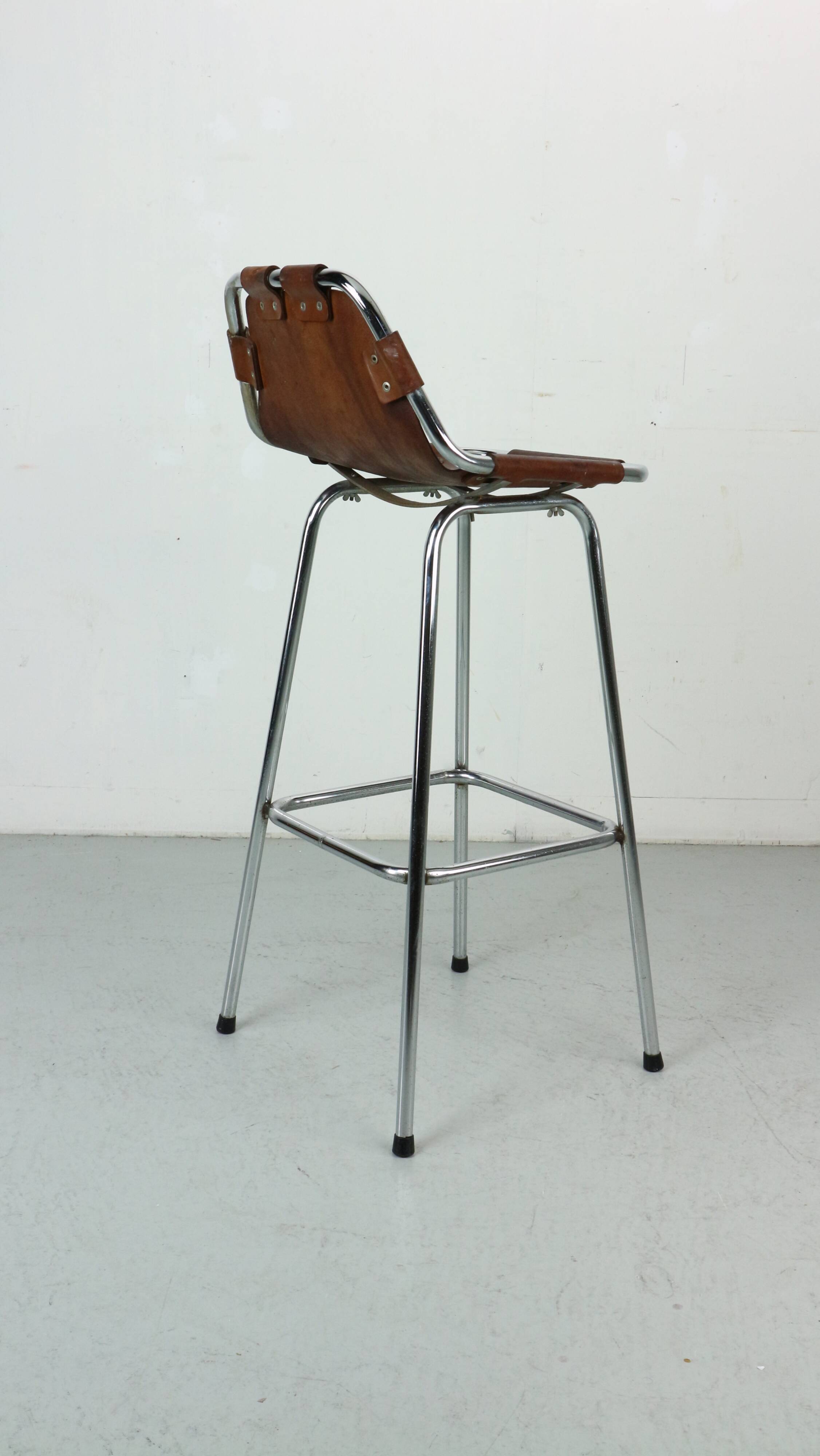 Dalvera "Les Arc" Original Leather Barstool, 1960