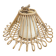 Vintage rattan ceiling light fixture