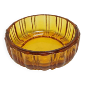 Salière Art Déco, verre orange, Ząbkowice, Pologne, années 1930.