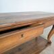 table de soyeux en noyer d'époque restauration