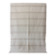Handwoven rug - White with beige lines - recycled cotton - 170 x 240 cm