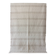 Handwoven rug - White with beige lines - recycled cotton - 170 x 240 cm
