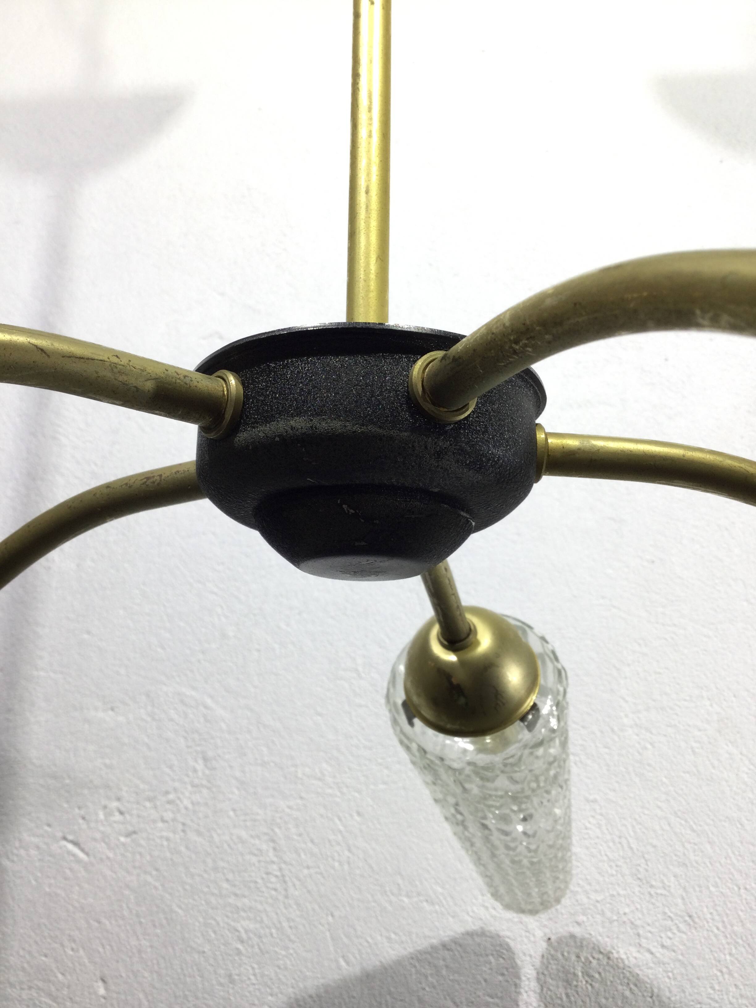 5 light chandelier 1970