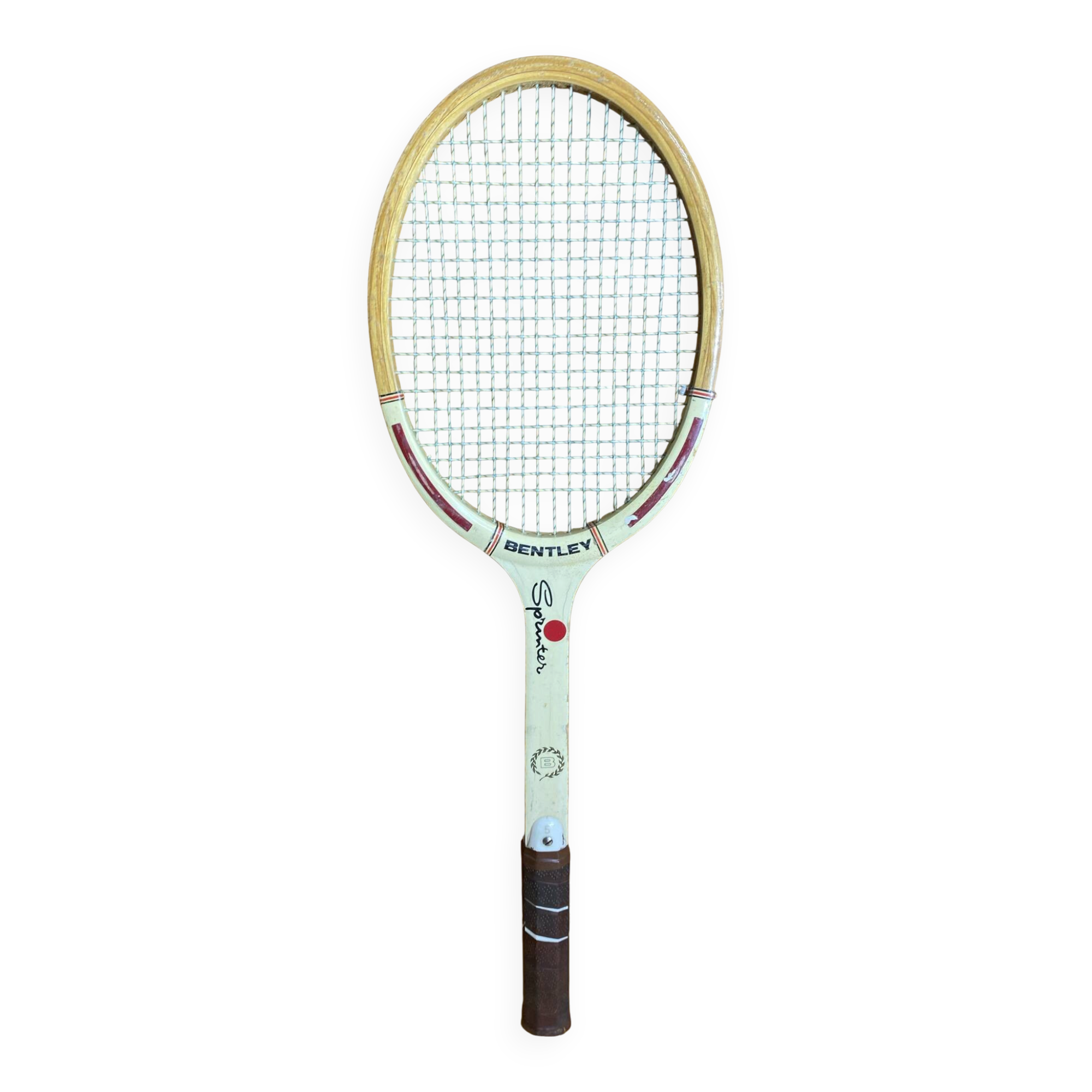 Vintage Wooden Tennis Racket BENTLEY Sprinter Sports #E216