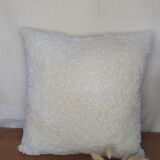 Off-white buckle cushion