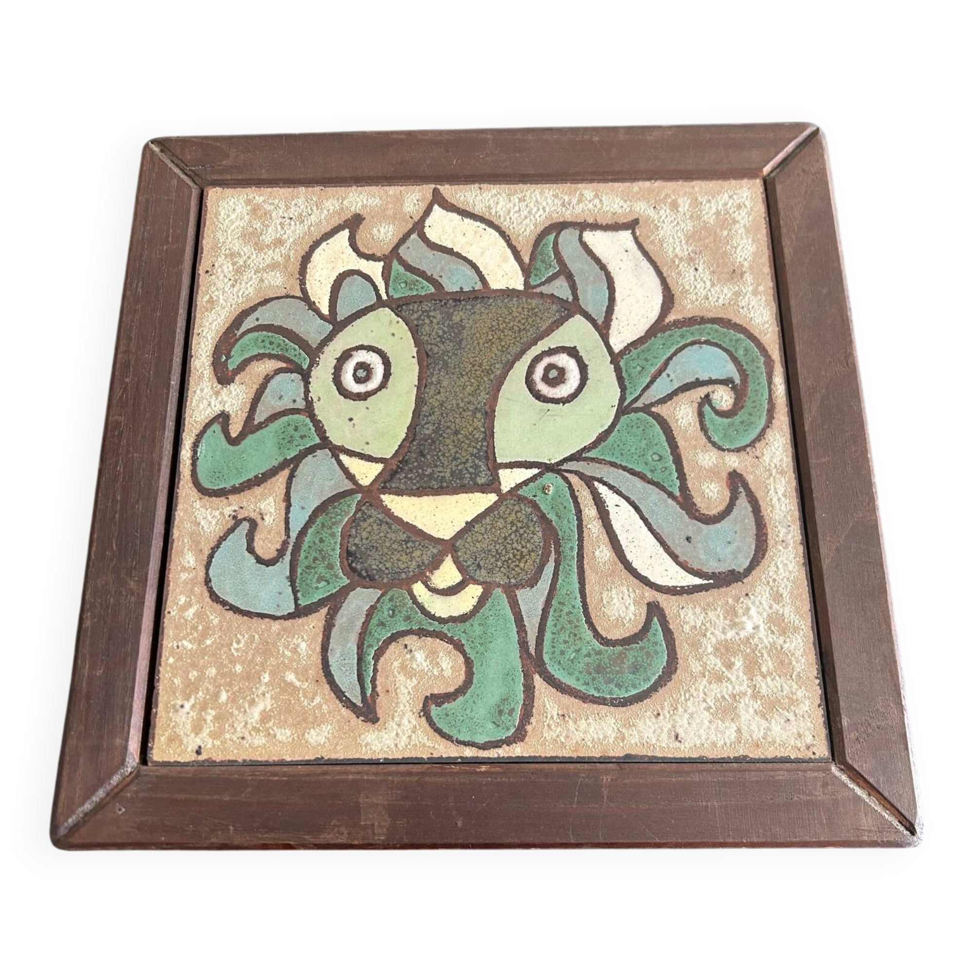 Roland Zobel ceramic plaque, the Cyclades