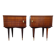 Pair of vintage Scandinavian design bedside tables from the 50s-60s.