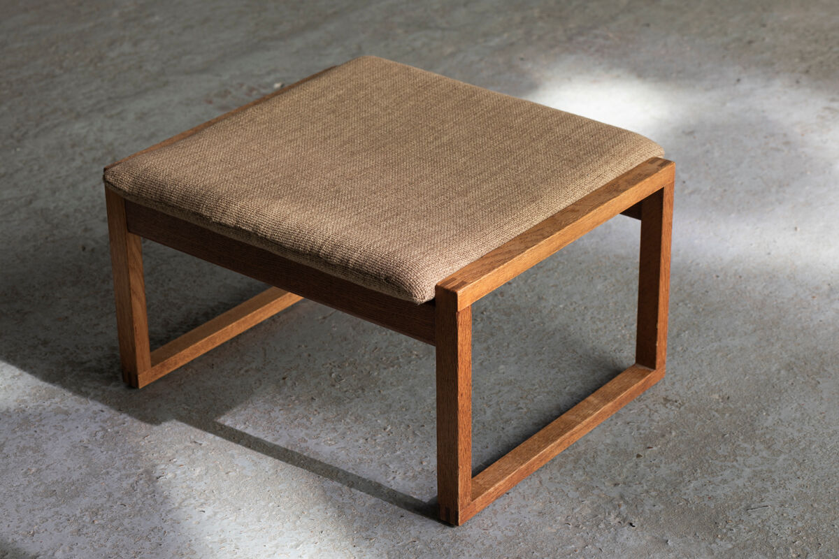 Set of 2 lounge chairs and one footrest by Borge Mogensen for Fredericia Denmark 1960’s