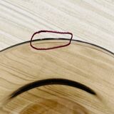 Set of 2 vintage oval dishes in Arcoroc "Shell" smoked glass France