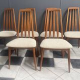 6 chaises à repas de Niels Koefoed pour Hornslet Danemark 1960