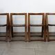 Table à abattants et 4 chaises pliantes, 1960