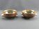 Pair of vintage glazed stoneware bowls signed MJB