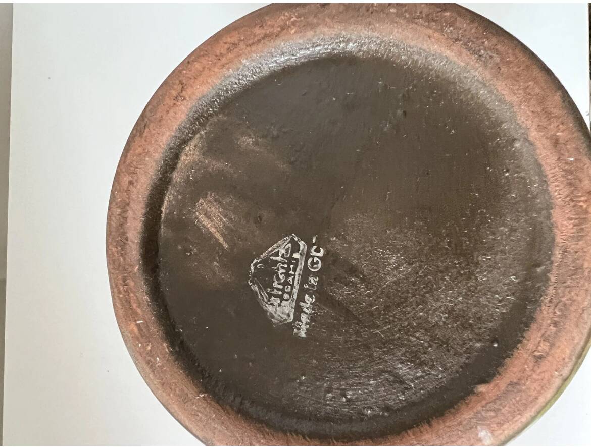 Vintage stoneware vase by VBE Strehla, Germany