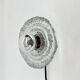 Thick structured ice glass wall light flush mount by Peill & Putzler, 1970s