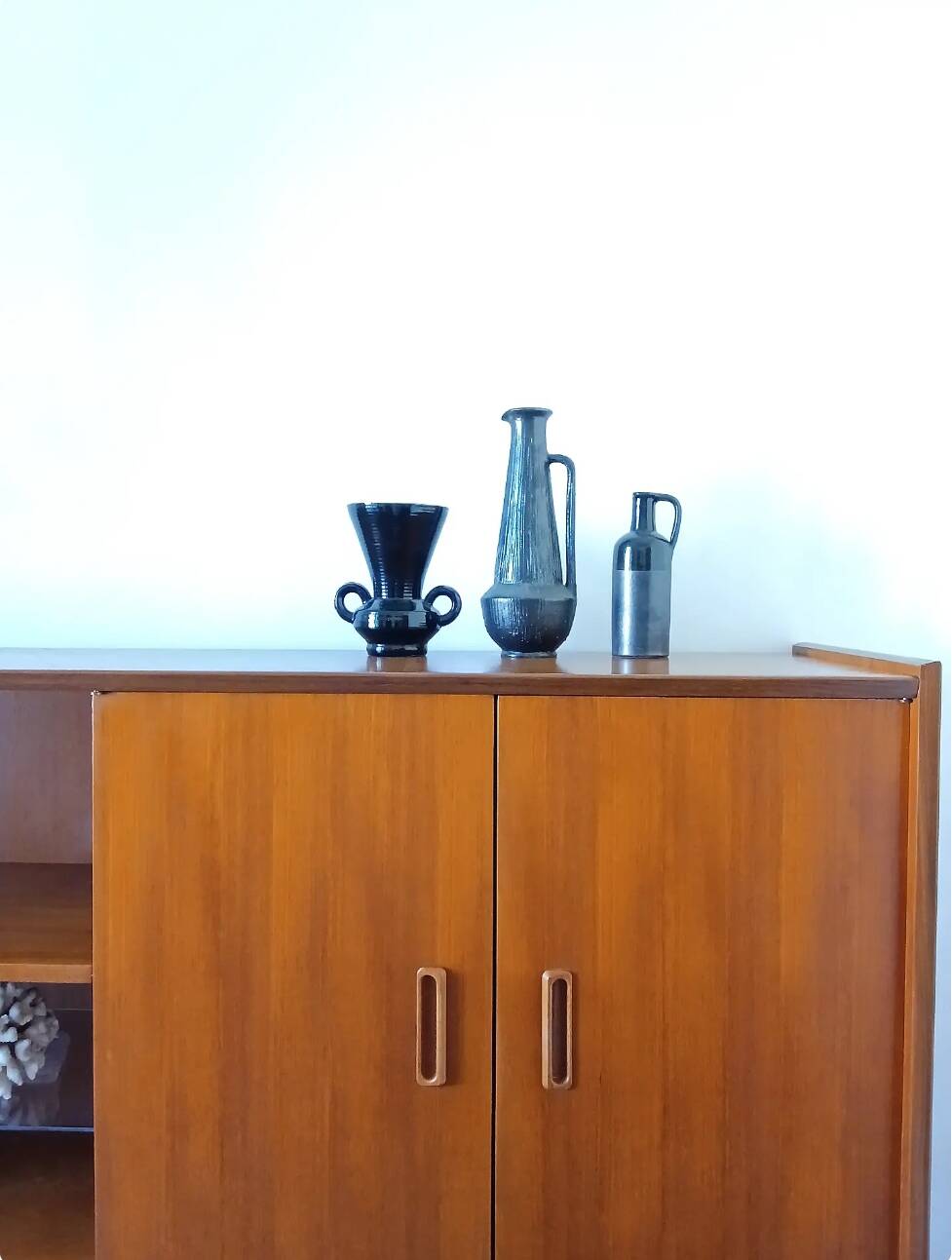 Sideboard library in Scandinavian style made of teak.
