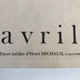 Exhibition poster, Avril en poésie, 1989