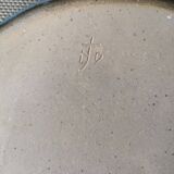 Enamelled stoneware plate - 1970s