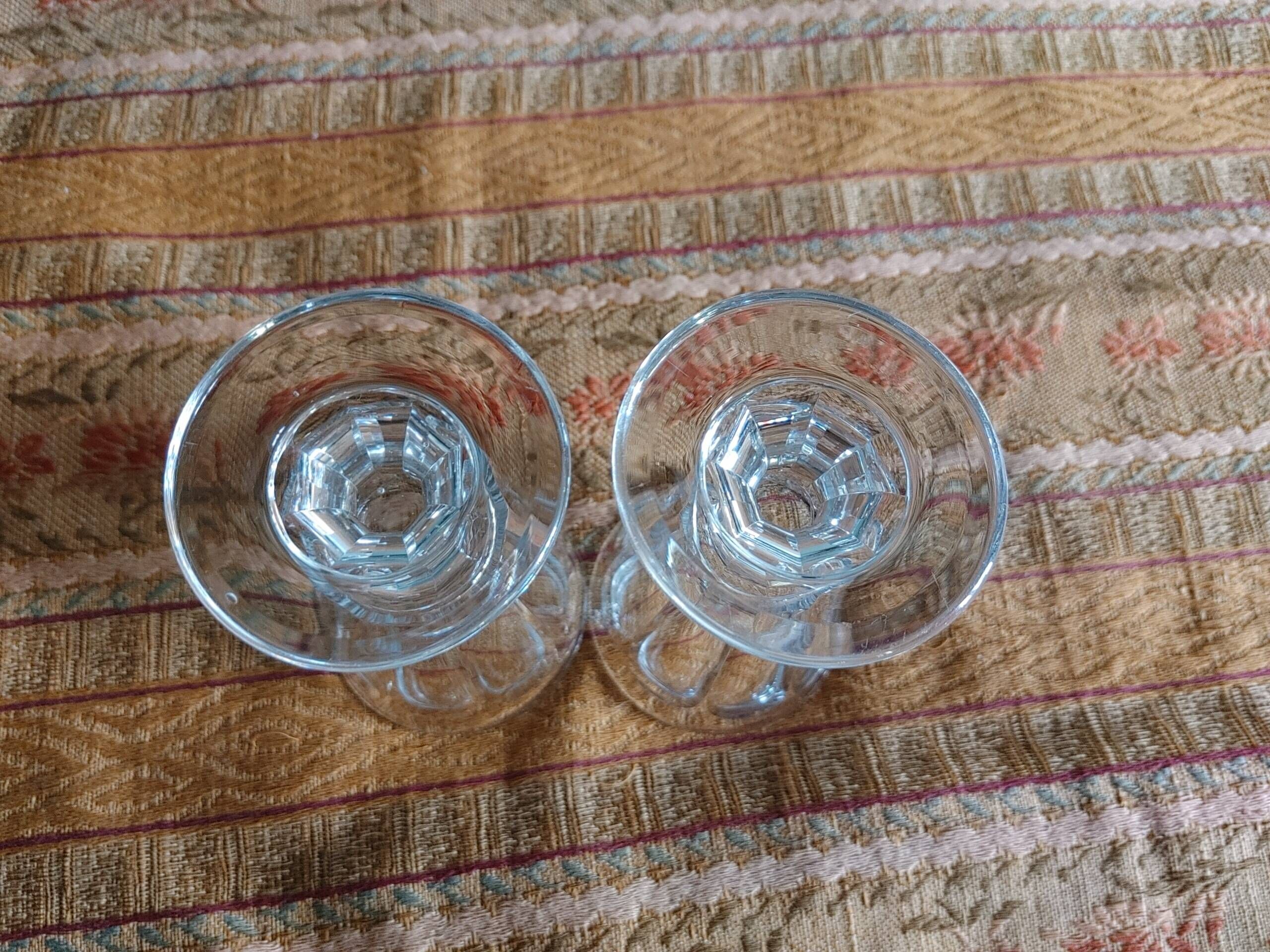 2 WINE GLASSES IN CUT BACCARAT CRYSTAL, 19TH CENTURY PERIOD CIRCA 1850 - 11.4CM
