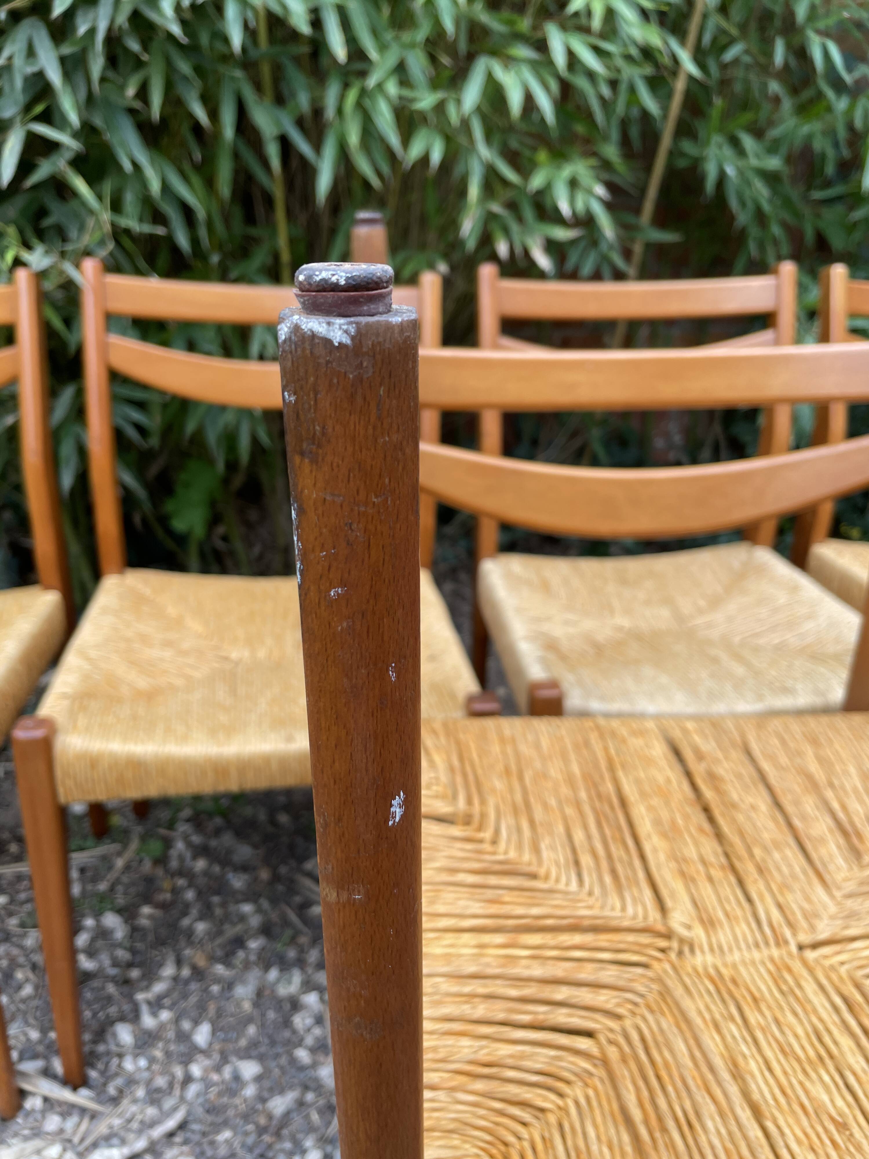 Set of 6 Vintage Scandinavian Chairs