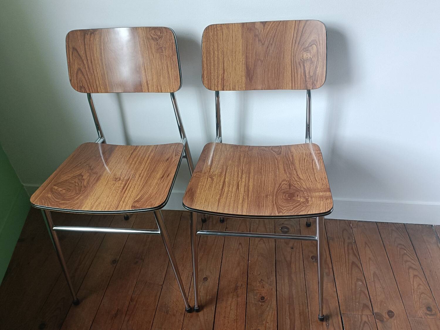 Two vintage Formica chairs