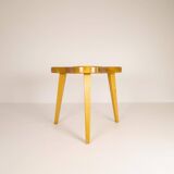 Modern Swedish Scandinavian stool in lacquered birch, 1970s.
