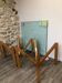 Acerbis pair of tables erable and glass