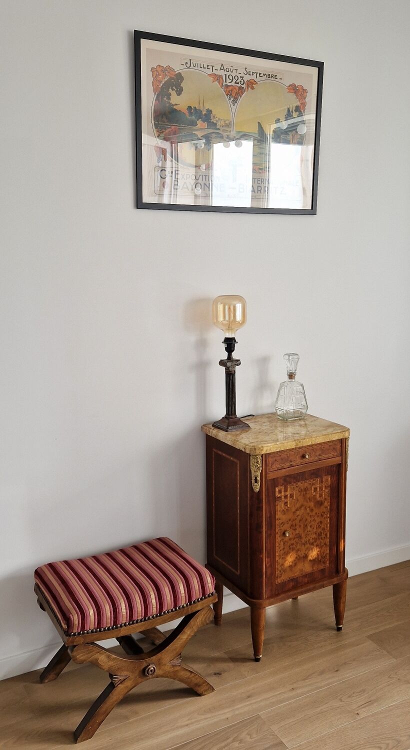 Low furniture marquetry style louis XVI