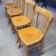 Série de 4 chaises de bistrot luterma 1950 vintage