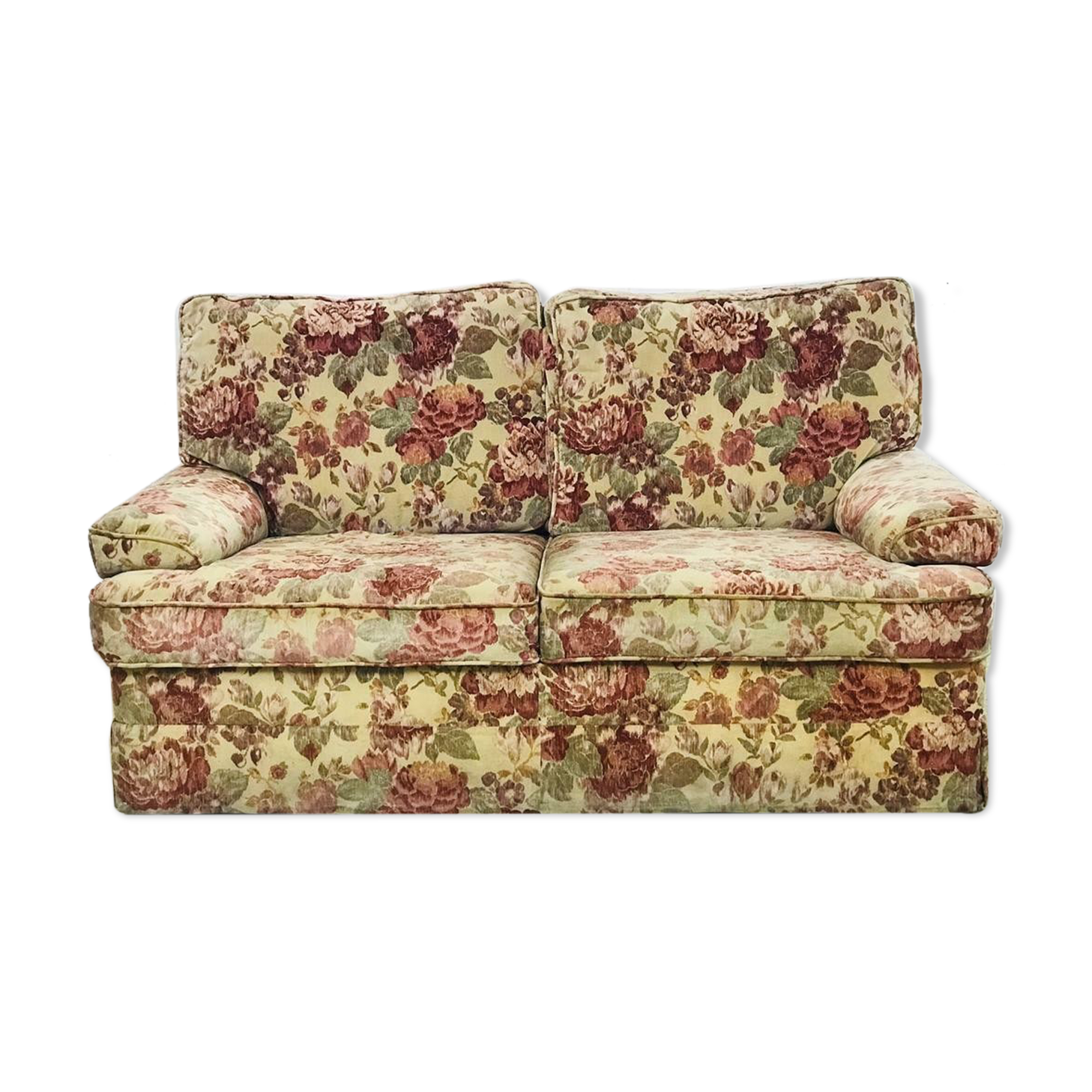 vintage flowered two-seater / sofa / sofa