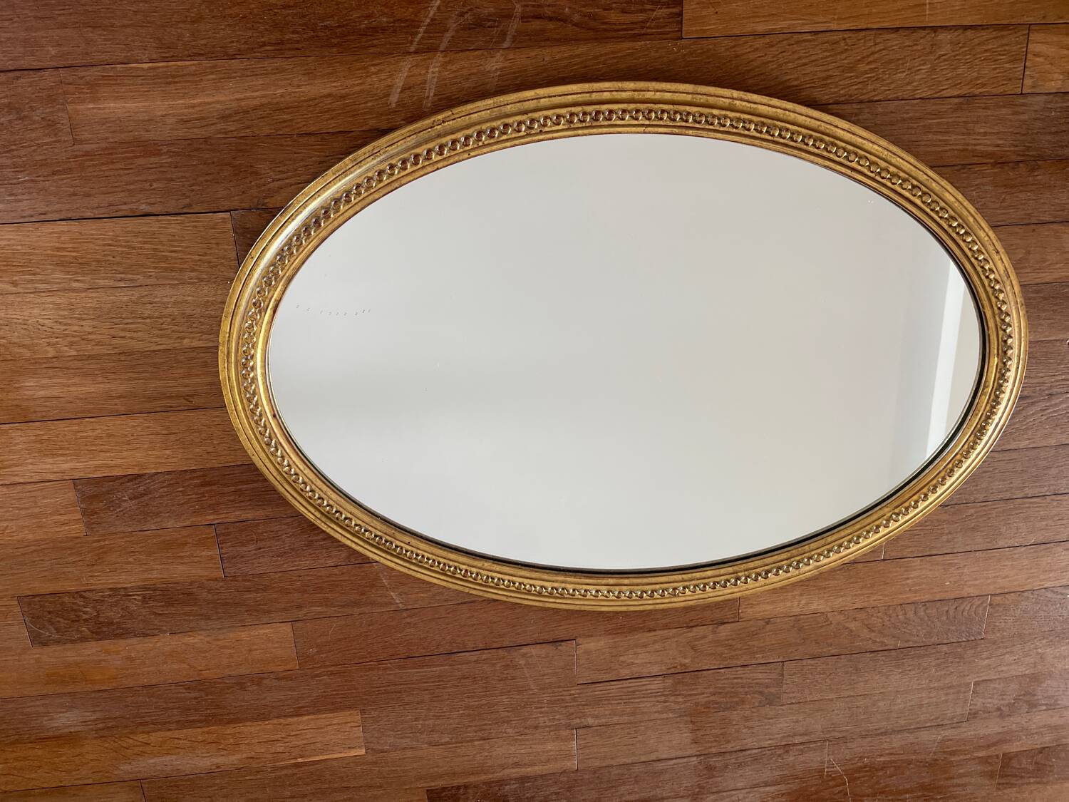 Antique oval mirror Maison Deknudt Spiegel Belgium