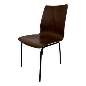 Chaise de salle à manger vintage en contreplaqué 'Euroika' de Friso Kramer pour Auping, Pays-Bas, années 1960