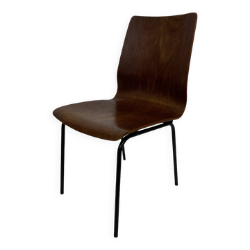Chaise de salle à manger vintage en contreplaqué 'Euroika' de Friso Kramer pour Auping, Pays-Bas, années 1960