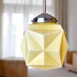 Art Deco  cream opaline glass pendant lamp