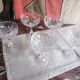 5 coupes à champagne cristal taillé
