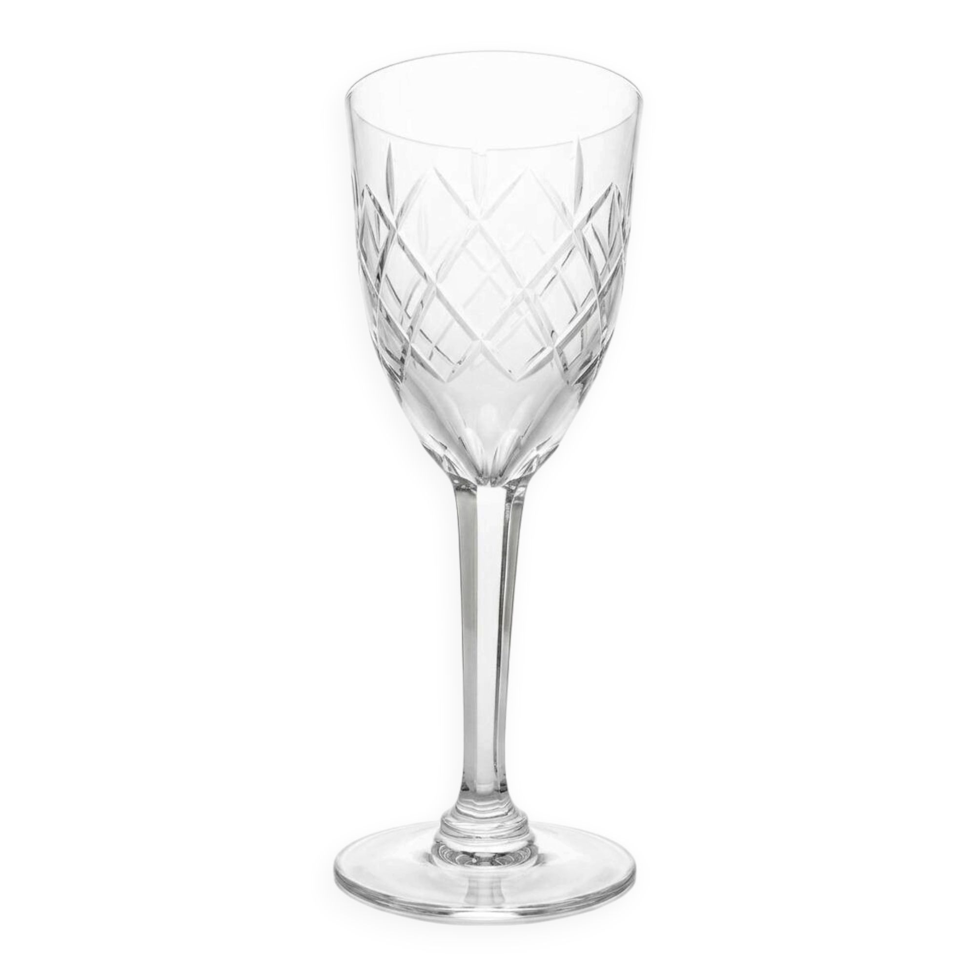 Crystal footed glasses from the 1950s.