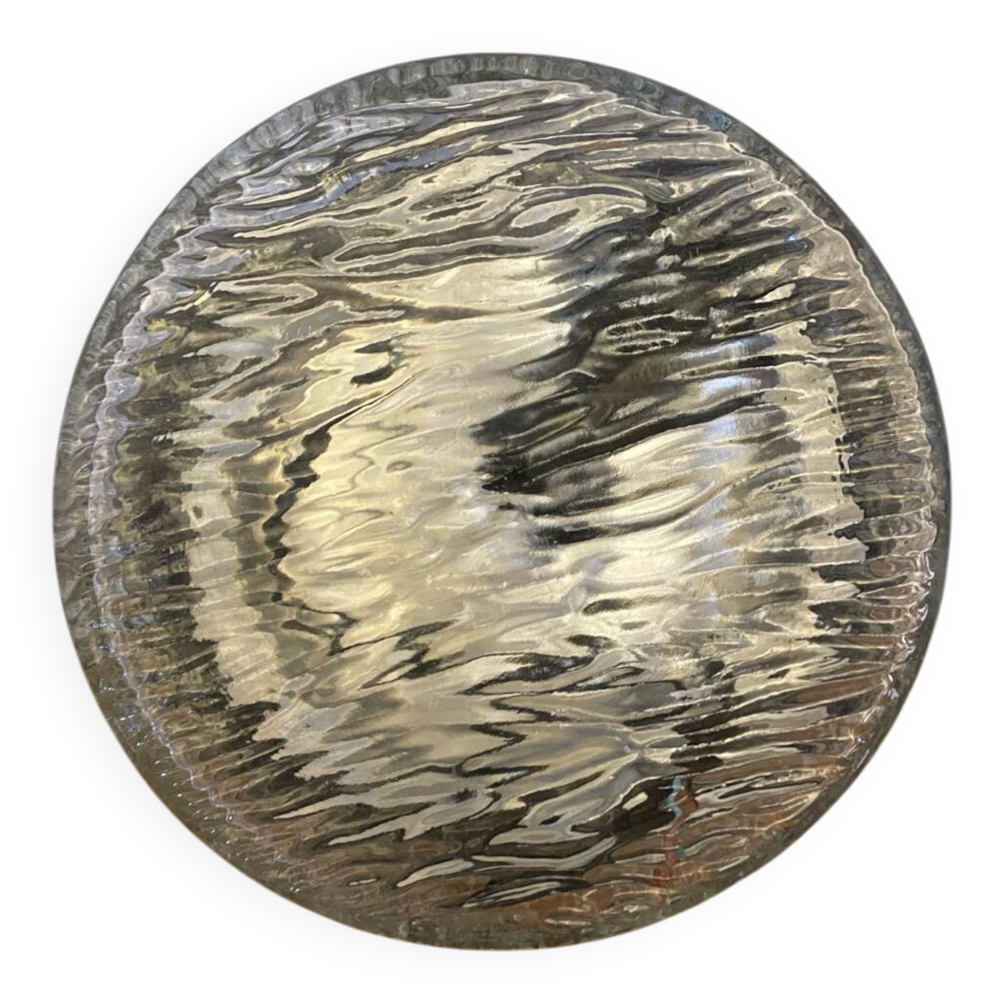 Antique Molded Glass Wall Light Ceiling Lamp + Vintage Black Bracket #C713