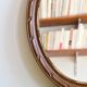 Gustavian knot hand carved oval wooden mirror
