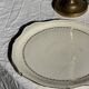 Large earthenware tart dish from Gien Quimper with a golden rim D35