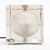 Alessandro Mendini “Cubosfera” Table Lamp Metal Crome Glass 1968 Italy