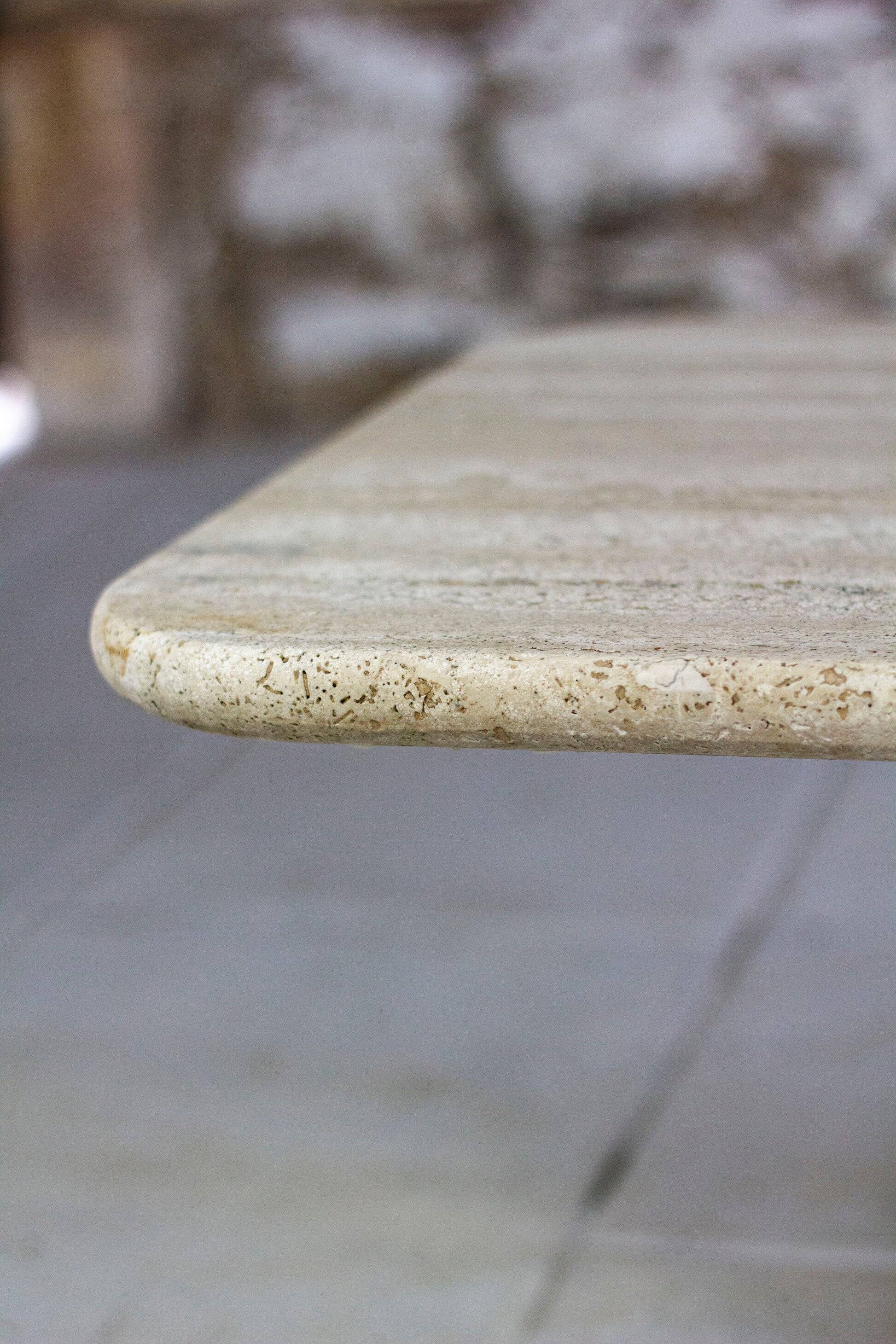 Italian travertine coffee table, 1980