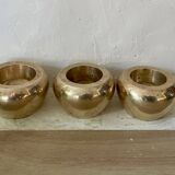 Three brass candlesticks