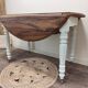 Console/table convertible in walnut