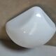 Old ceiling lamp or wall lamp vintage square with white opaline globe 60s