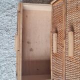 Pair of rattan bedside tables circa the 1970s.