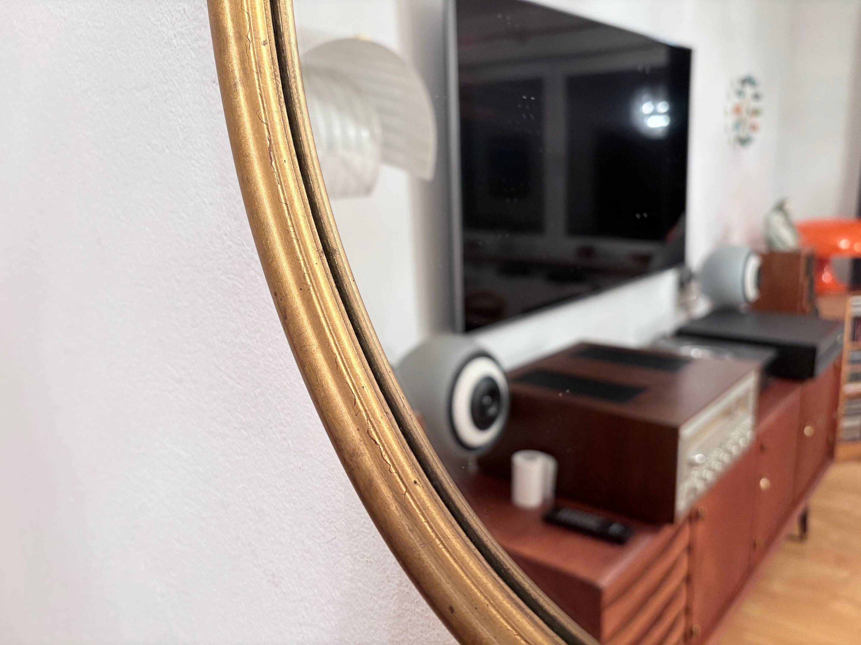 Mirror in a gilded wooden frame, Germany, 1960s