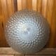 Old molded glass ceiling light + vintage white metal support