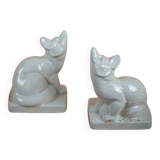 Louis FONTINELLE - Pair of fox-shaped bookends