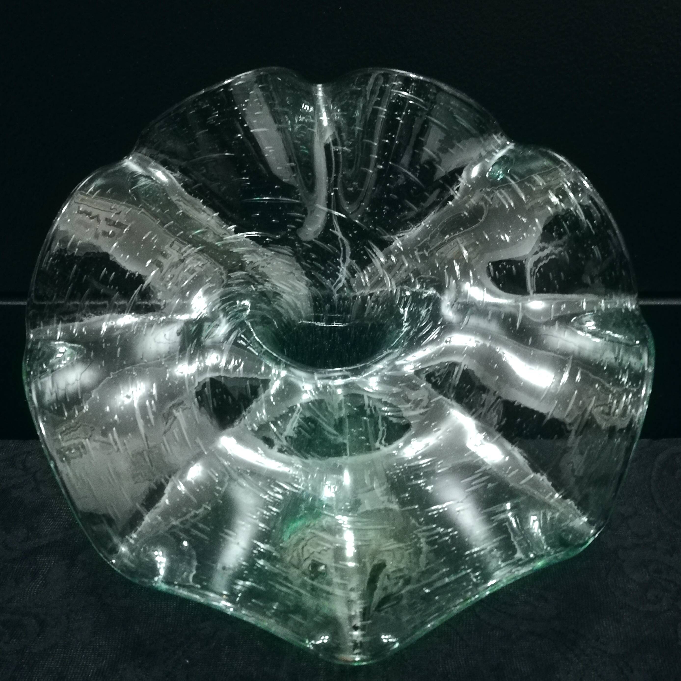 Bubble glass vase