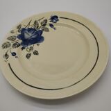 Plat à la rose bleue